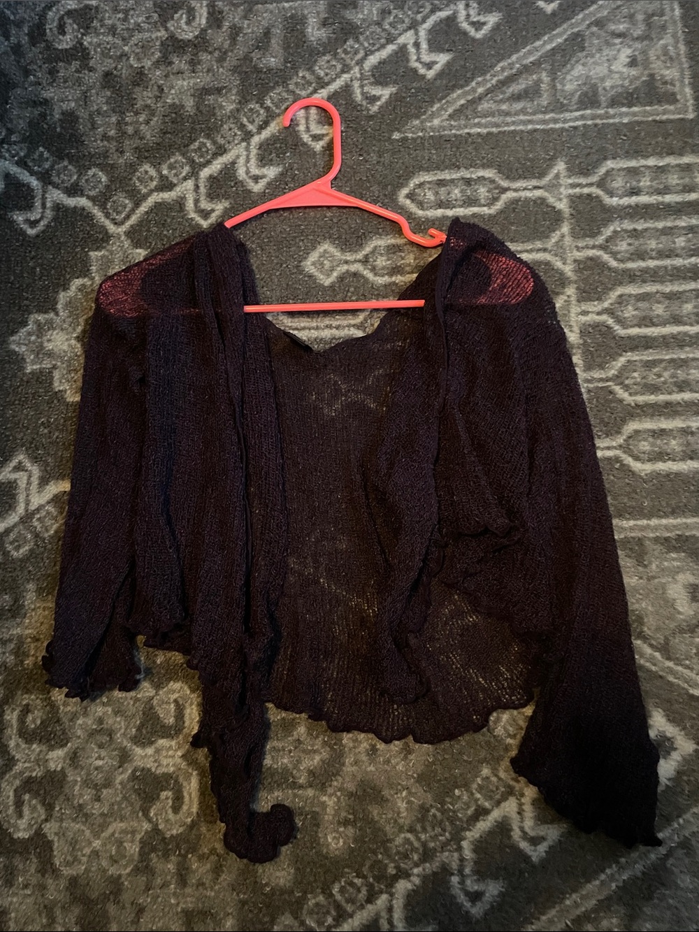 Purple sheer sweater